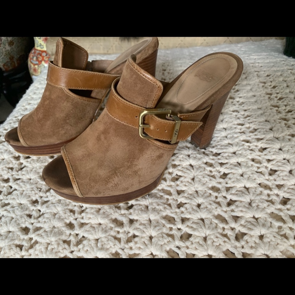 UGG TAN SUEDE MULES - Picture 8 of 11
